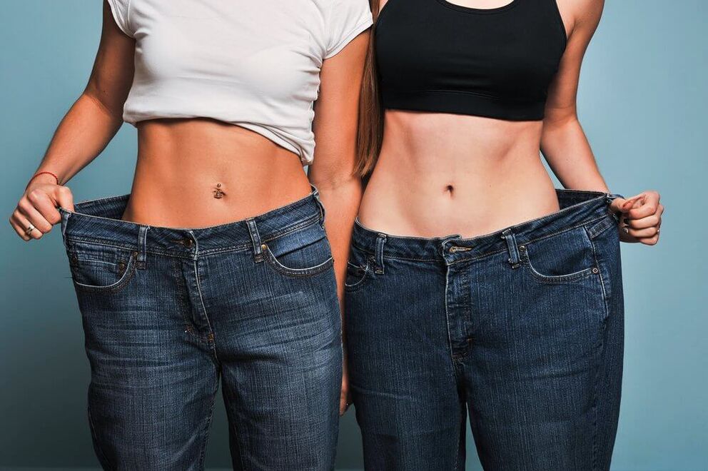 Door te diëten en te sporten, verloren de meisjes binnen een maand gewicht