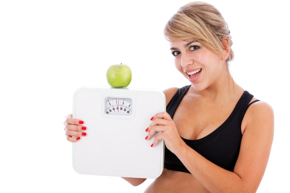 appel voor gewichtsverlies op een lui dieet