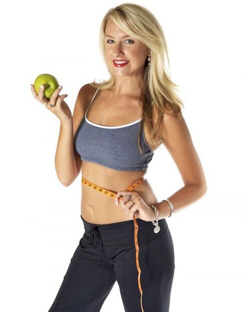 appel voor gewichtsverlies in een maand voor 10 kg
